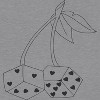 Rerun Island Women's Cherry Dice Hearts Short Sleeve Graphic Cotton Cropped Loose T-shirt - Athletic Heather S - 2 of 4