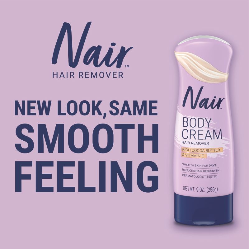 Nair Hair Removal Body Cream, Cocoa Butter and Vitamin E - 9.0oz, 5 of 12