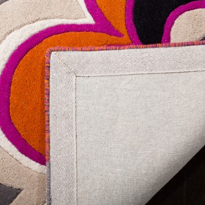 Hand-Tufted Multi-Color Wool and Viscose Rectangular Rug