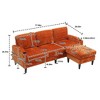NicBex Chenille L-Shaped Sectional Sofa with Side Pocket,2 Cup Holders and Storage Ottoman for Living Room,Apartment - 3 of 4