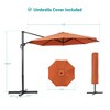 Sonkuki 11FT Offset Outdoor Patio Aluminum Cantilever Umbrella with Infinite Canopy Angle Adjustment - 3 of 4