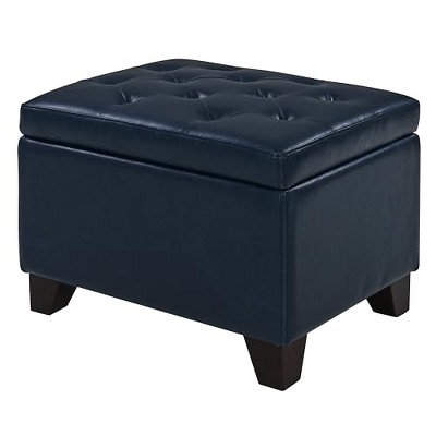 New Pacific Direct Julian Rectangular Bonded Leather Storage Ottoman