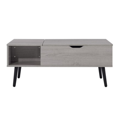 FONTOI 39" Lift Top Rectangle Coffee Table with Hidden Compartment, Side Table for Living Room Bedroom Office, Grey, 19.7"*17"*39.6"