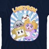 LankyBox Characters On Blue & White Panel Crew Neck Short Sleeve Navy Heather Boy's T-shirt - 2 of 3