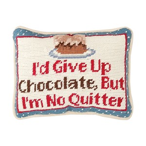 C&F Home 6.5" x 9" Up Chocolate Needlepoint Small Petite Throw Pillow - 1 of 4