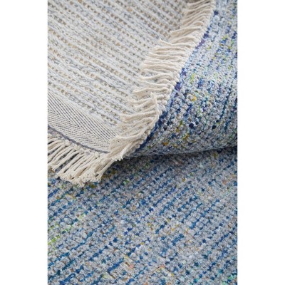 Caldwell Handwoven Blue Wool & Viscose 5' x 7' Area Rug
