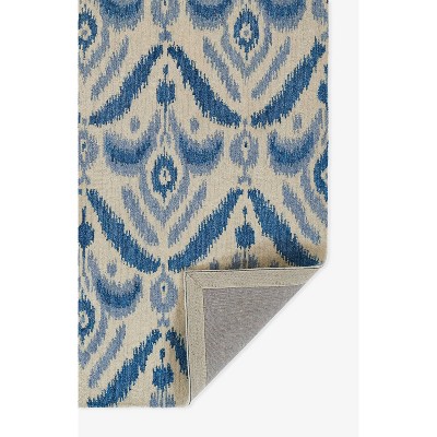 Blue and Beige Hand Tufted Wool Rug, 3'6" x 5'6"