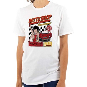 Betty Boop Kanji Tokyo Drift Racecar Womens Graphic T Shirt Tees Brisco Brands - 1 of 4