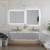 Keonjinn Smart LED Bathroom Vanity Wall Mirror, 3 Color Temperatures Dimmable, Frontlit & Backlit, Dimmable, Acrylic Edge, Anti Fog, Radar Sensor - 2 of 4