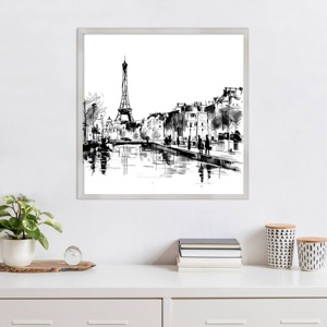 Amanti Art Illustrated City III Paris by Walker Noble Framed Wall Art Print - 1 of 4