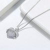Frenchie Mom French Bulldog Heart Necklace Cubic Zirconia Women Ginger Lyne Collection - 2 of 4
