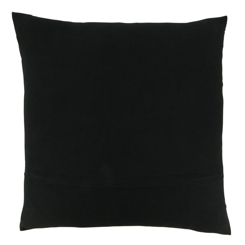 Saro Lifestyle Embroidered Crosses Design Throw Pillow with Down Filling, 20", Black, 2 of 4