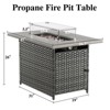 Buenhomino 41inch Rectangular Propane Fire Pit with 50,000 BTU Output, Fire Pit Table for Outside Patio with volcanic Stones and Wind Guard - 3 of 4