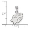 Black Bow Jewelry 14k White Gold Wisconsin Badgers NCAA Small Pendant - 2 of 3