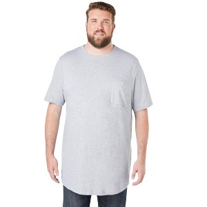 KingSize Shrink-Less Lightweight Longer-Length Crewneck Pocket T-Shirt - 1 of 4