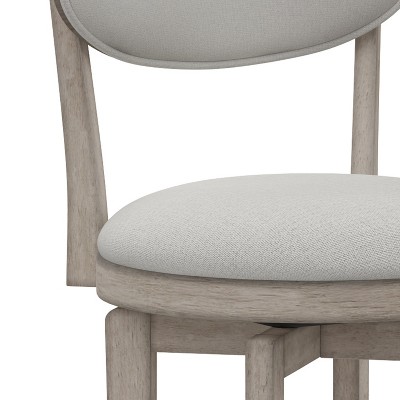 Sloan Aged Gray 43'' Swivel Bar Height Stool with Fog Upholstery
