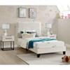 Roundhill Furniture Findlay 3-Piece Bedroom Set, Plush 3D Upholstered Bed with Two Nightstands - image 4 of 4