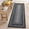 Area Rug Braided Printed Throw, Non-Slip Low Pile Accent Carpet, Foldable Soft Floor Cover for Bedroom or Living Room, Mocha - 2 of 4