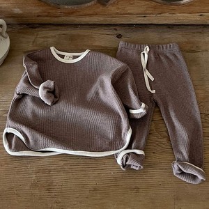 MyKids-USA Waffle Knitted Fabric Loose Comfy Sets - 1 of 4