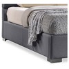 Queen Sophie Modern and Contemporary Fabric Upholstered Platform Bed Gray - Baxton Studio - 2 of 4
