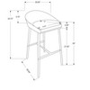 NicBex Set of 2  Bar Stools for Kitchen Island,Modern Counter Bar Stools with Metal legs,35.75 inch Bar Chairs for Dining Rooms,Kitchens Islands,Gray - 3 of 4