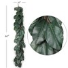 Floral Home 5' Magnolia Leaf Garland - 4-Piece - 2 of 2