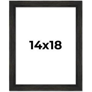 PosterPalooza | 14x18 Wide Barnwood Picture Frame, UV Acrylic, 6 Finishes - Grey, Brown, White, and Black - 1 of 4
