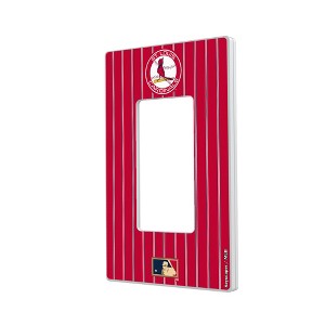 MLB Cooperstown Central Teams Pinstripe Hidden-Screw Light Switch Plate for Single Rocker - 1 of 4