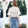 Anna-Kaci Women's Crochet Floral Lace Cropped Shrug for Everyday Look - 3 of 4