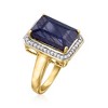 Ross-Simons 7.00 Carat Sapphire and .20 ct. t.w. Diamond Ring in 14kt Yellow Gold - 3 of 4