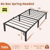 Homhougo Bed Frame, Sturdy Metal Platform with Durable Iron Slat Support and Legs, Twin Size 6 Inch Height, Easy Assembly, Storage Space Under Bed - 2 of 4