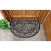 RugSmith Nickel Moulded Vines Half-round Rubber Doormat Doormat - 2 of 4