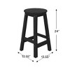 WestinTrends Malibu 24" All Weather Hdpe Outdoor Patio Round Backless Counter Stool (Set of 3) - image 3 of 4