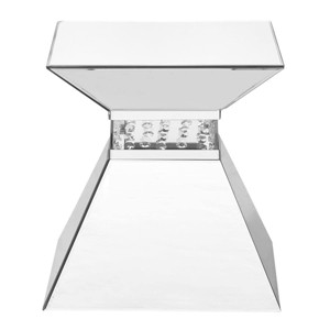 Elegant Lighting 12 inch Crystal End Table in Clear Mirror Finish - 1 of 4