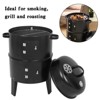 Topteng 3-in-1 Vertical Charcoal Smoker, Portable BBQ Smoker Grill, 342 Square Inch Cooking Area - 4 of 4