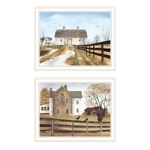 2Piece Vignette Grandpa's Barn,Autumn Afternoon White Framed Wall Art for Living Room,for Home Decor,Art by Billy Jacobs - 1 of 4