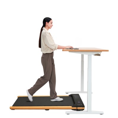 VisioGear Walking Pad Treadmill, Portable Compact Treadmills Under Desk Treadmill for Home Office, Black, 49.41"*20.47"*4.92"