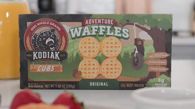 Kodiak Cubs Adventure Frozen Cinnamon Waffles  - 9.88oz/8ct, 2 of 8, play video