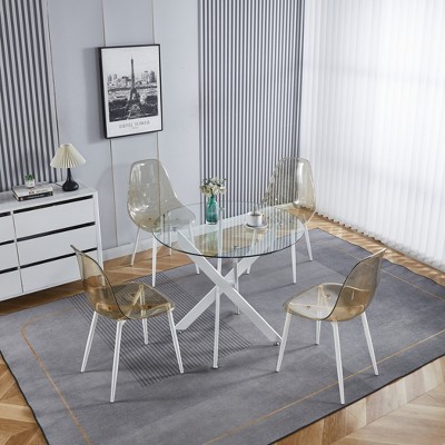 Cross Leg Modern Dining Table, with Round or Square Table Top, Pedestal Dining Table, End Table Leisure Coffee Table