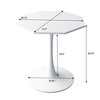 LIVAREEmlen 31.50" Modern Octagonal Coffee Table with MDF Table Top,Metal Base, for Dining Room, Kitchen, Living Room,White - 4 of 4