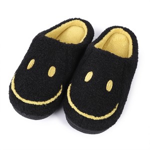 Women's Plush Loafers Style Slippers, Anti-Skid Sole, Plush House Shoes with Fur Lining - 1 of 4