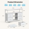 FONTOI TV Stand Dresser with Outlets, 4 Drawers Entertainment Center, Open Shelf Adjustable Feet, Media Console for 50" TV, White, 43.3"*11.8"*30.7" - 3 of 4