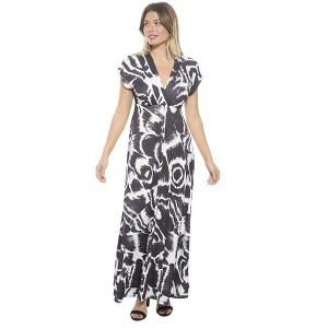 cap sleeve empire waist dress Short Sleeve Empire Waist Maxi Dress M