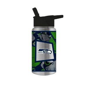 NFL Seattle Seahawks Mascot Mini Thirst Water Bottle - 16oz: Stainless Steel, Portable Drinkware - 1 of 3