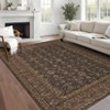 Nasitip Luxury Bohemian Area Rugs with Exotic Floral Stripes, Soft Low Pile Non Slip Living Room Carpet, Machine Washable - 2 of 4