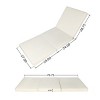 Adjustable Outdoor Wooden Chaise Lounge Set, Acacia Frame with Cushion, Reclining Patio Chair for Pool, Deck, or Garden-The Pop Home - 4 of 4