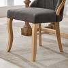 PAGED Mid-century Dining Chairs Set of 2, Living Room Chair with Curved Wood Trim, Upholstered Accent Chair for Dining Room, Kitchen - 4 of 4