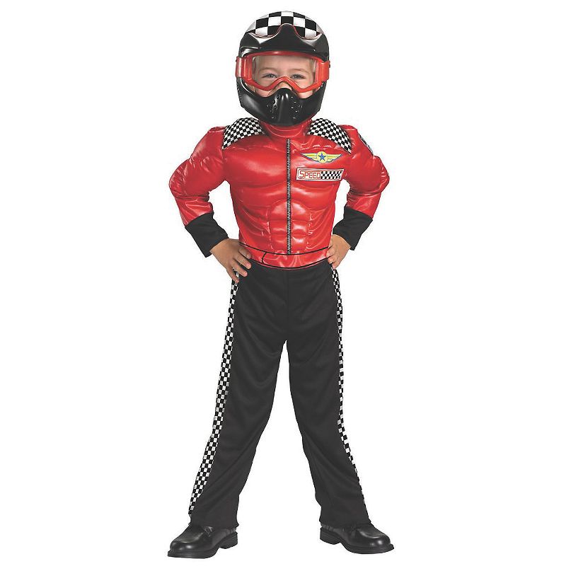 Disguise Toddler Boys' Turbo Racer Muscle Jumpsuit Costume, 1 of 2