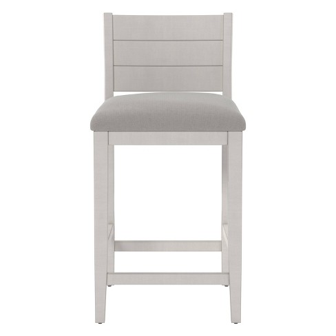 Fowler Wood Counter Height Barstool Sea, White Leather Bar Height Chairs