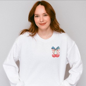 Simply Sage Market Patriotic Cherries Coquette Sweatshirt - 1 of 4